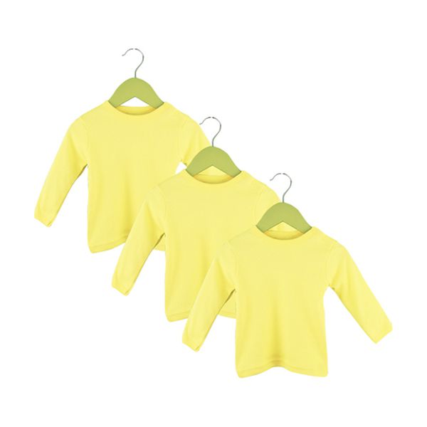 Set de 3 camisetas lisas color amarillo, Pumucki Pumucki - babytuto.com