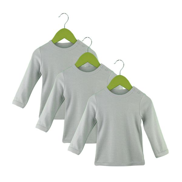 Set de 3 camisetas lisas color gris, Pumucki Pumucki - babytuto.com