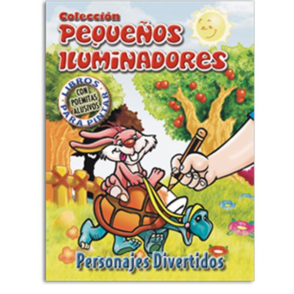 Libro infantil para colorear Personajes divertidos Latinbooks Latinbooks - babytuto.com