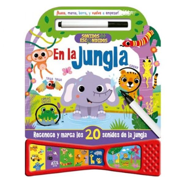 Libro infantil con sonido En la jungla Latinbooks Latinbooks - babytuto.com