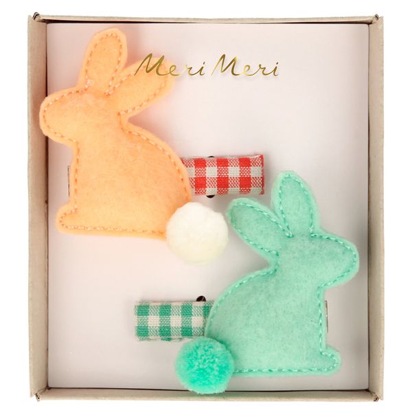 Pinches de clips diseño conejos de fieltro, 2 unidades, Meri Meri  Meri Meri - babytuto.com