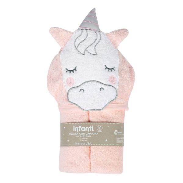 Toalla de baño con capucha diseño unicornio, INFANTI  INFANTI - babytuto.com