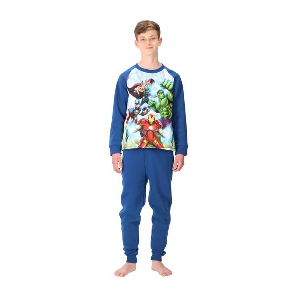Pijama de algodón diseño avengers color azul, Caffarena  Caffarena - babytuto.com