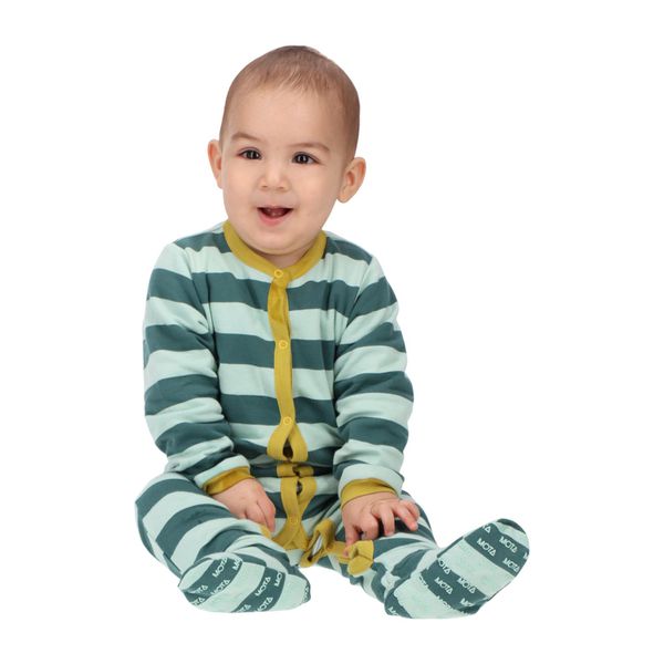 Pijama infantil de algodón color verde, Mota Mota - babytuto.com