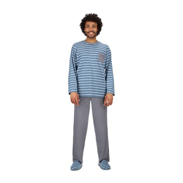 Pijama largo de algodón color gris, Mota  Mota - babytuto.com