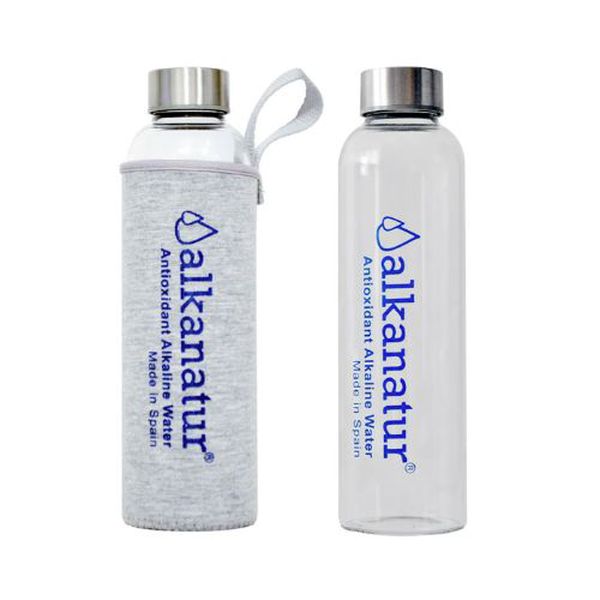Botella de cristal borosilicato para agua, Alkanatur Alkanatur - babytuto.com