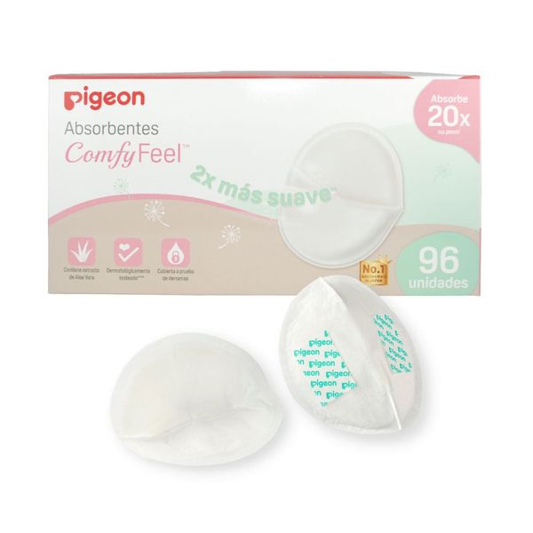 Absorbentes de leche comfy feel, 96 unidades, Pigeon Pigeon - babytuto.com
