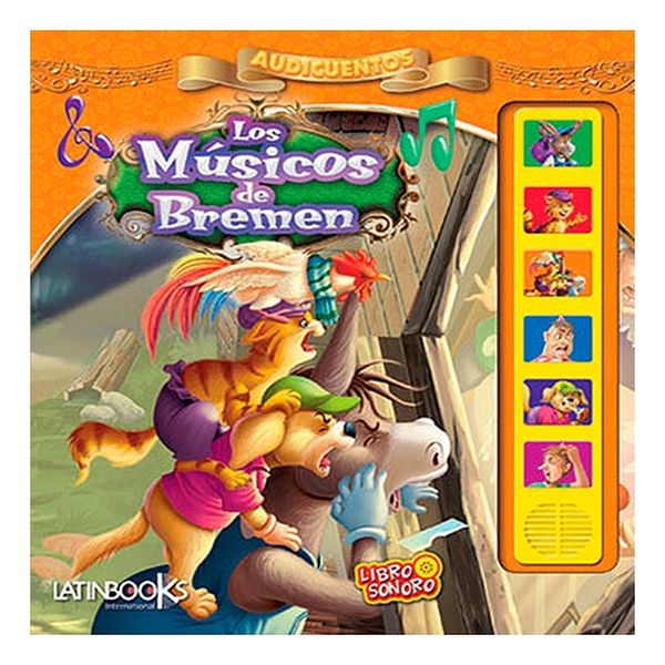 Libro audi cuentos Los músicos de bremen, Latinbooks Latinbooks - babytuto.com