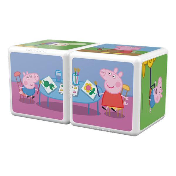 Cubos magnéticos magicube Peppa Pig un dia con Peppa 2 piezas Geomag - babytuto.com