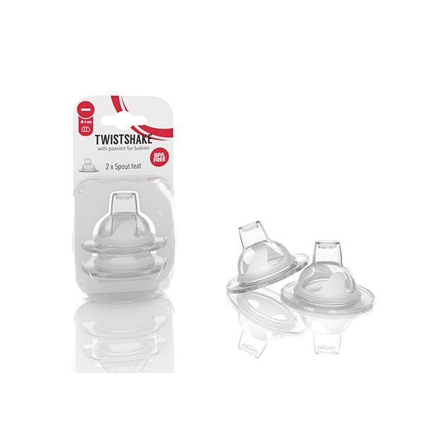  Pack 2 boquillas antiderrame transición de mamadera a vaso flujo rápido +4M Twistshake - babytuto.com