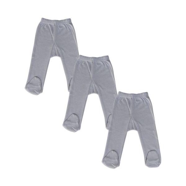Set De 3 Pantalones Diseño Liso, Gris,  Pumucki Pumucki - babytuto.com