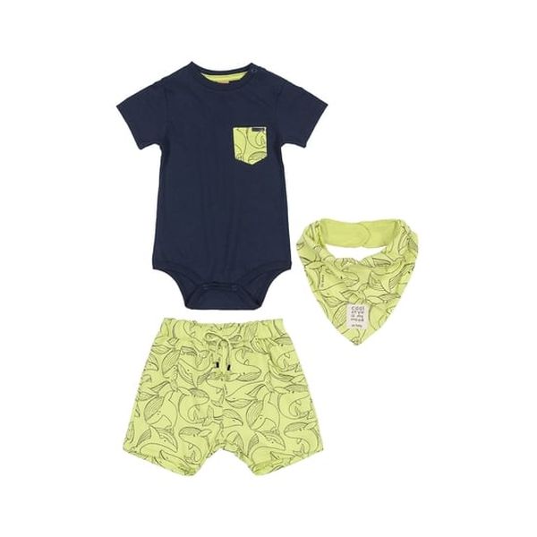 Conjunto bodie, bandana y shorts diseño ballenas, Up Baby  Up Baby - babytuto.com