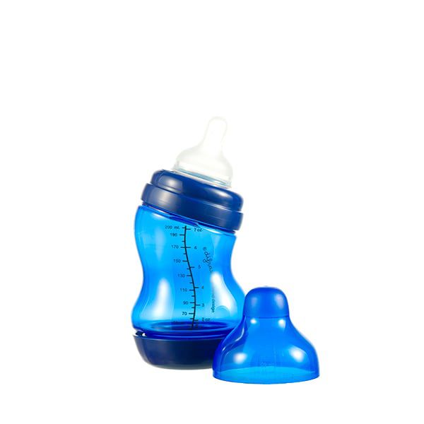 Mamadera S-Anticólicos Natural azul. 200 ml Difrax - babytuto.com