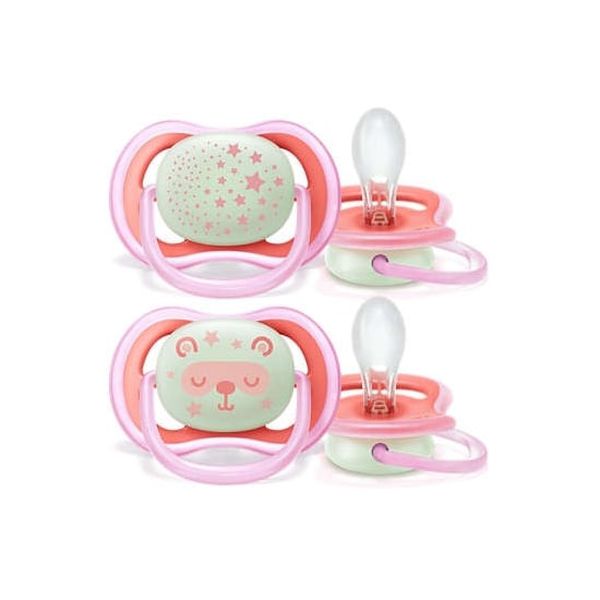 Chupetes ultra air, 6 a 18 meses, rosado, Avent - Philips AVENT