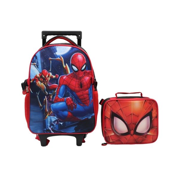 Mochila con ruedas+ lonchera, Spiderman Spider-Man - babytuto.com