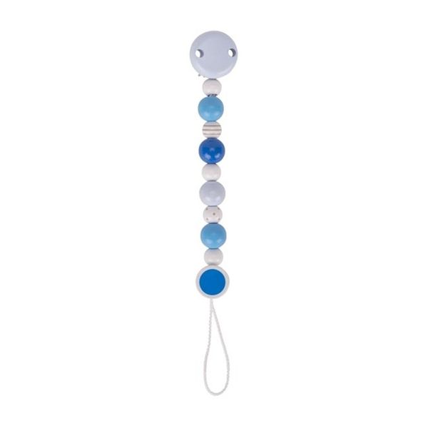 Cadena chupete perlas azules gris Heimess Heimess - babytuto.com