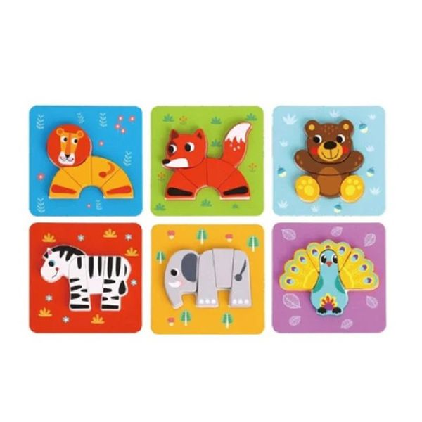 Puzzle de animales en 1, Tooky Toy Tooky Toy - babytuto.com