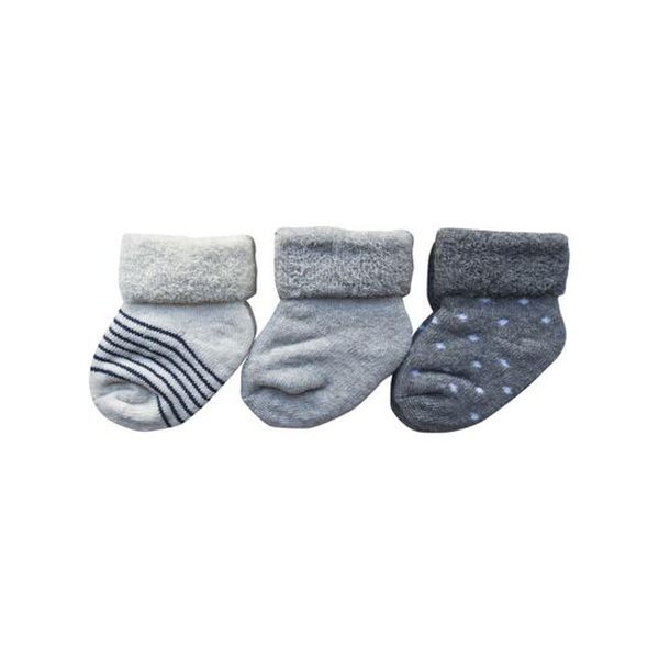Set de 3 pares de calcetines niño, color gris, Pumucki Pumucki - babytuto.com