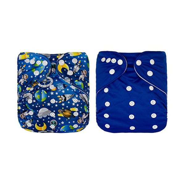 Pack de 2 pañales reutilizables color azul, talla XL, Pequilandia Pequelandia - babytuto.com