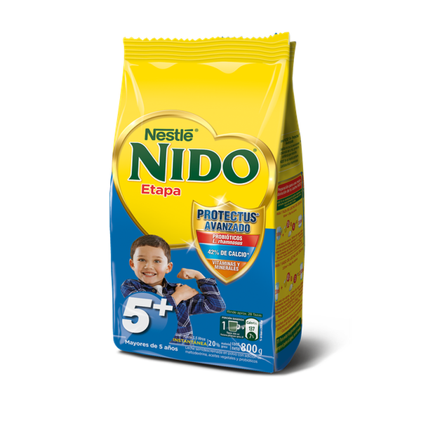 Leche en polvo NIDO® etapa 5+ protectus avanzado bolsa 800 gr Nido - babytuto.com