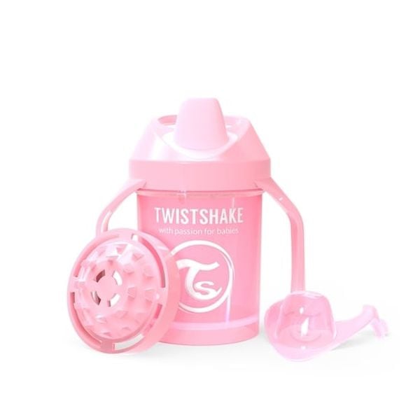 Vaso antiderrame 230 ml 4M+ rosado Pastel Twistshake Twistshake - babytuto.com