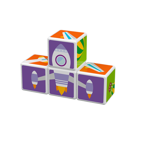 Cubos magnéticos magicube transportes, 4 piezas, Geomag Geomag - babytuto.com