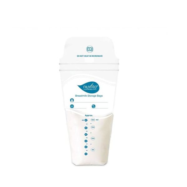 Contenedor de leche materna, 180 ml, Nuvita Nuvita - babytuto.com