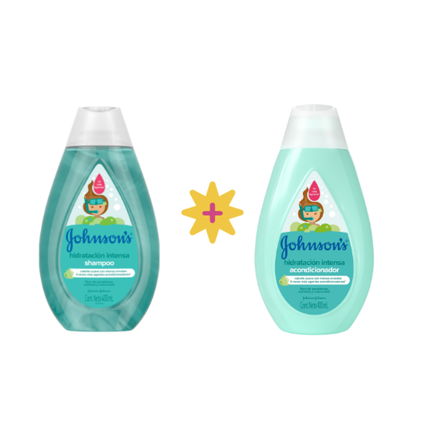 Pack shampoo + acondicionador hidratación intensa, 400 ml c/u, Johnson´s Baby  Johnson's Baby - babytuto.com