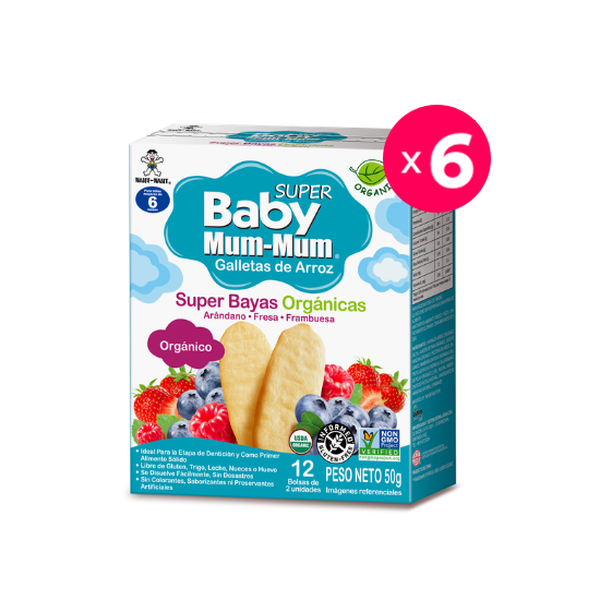 Pack 6 galletas super berries, 50 gr c/u, Baby Mum-Mum Baby Mum-Mum - babytuto.com