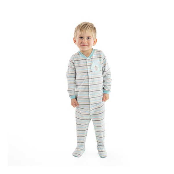 Pijama manga larga, color celeste, Mota  Mota - babytuto.com