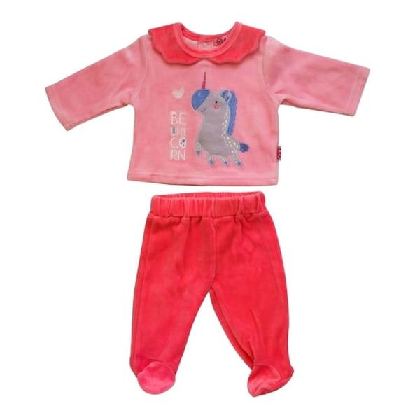 Conjunto diseño unicornio color rosado, Challatin Challatín - babytuto.com
