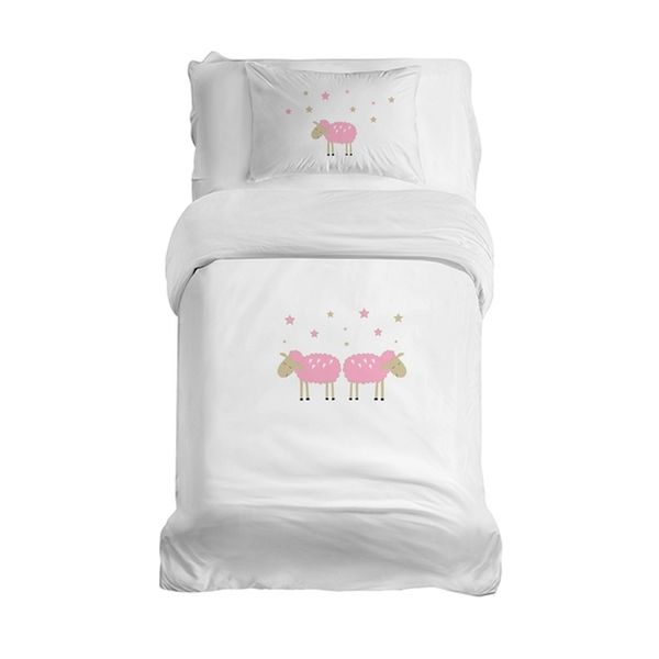 Cubreplumón para cama de transición diseño ovejita rosada ,Tuyo Print Tuyo Print - babytuto.com