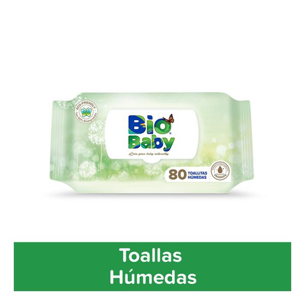 Toallitas húmedas ecológicas para bebés, 80 uds, BioBaby  Biobaby - babytuto.com