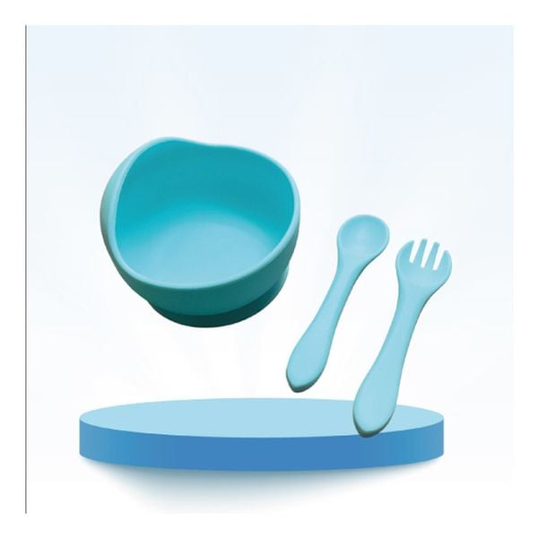 Set bowl de silicona, color celeste, Kokoa World  Kokoa World - babytuto.com