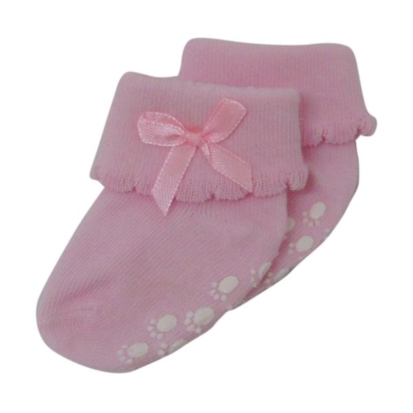 Set de 3 pares de calcetines para bebé antideslizantes, color rosado, Pumucki Pumucki - babytuto.com