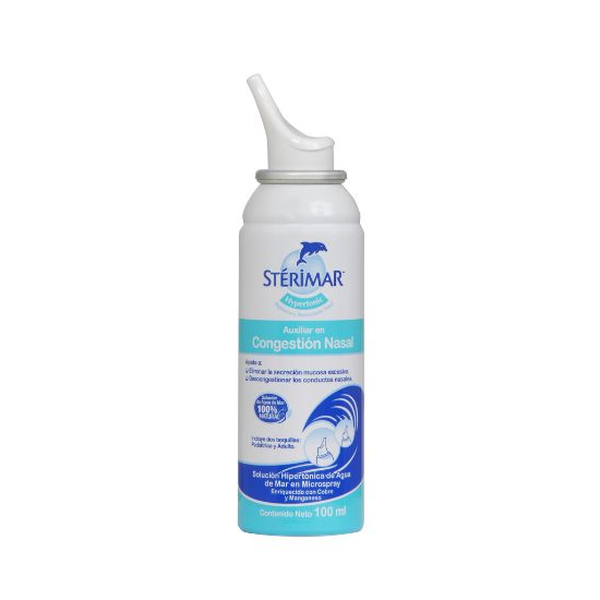 Solución de agua de mar Stérimar hipertonic congestión nasal 100 ml