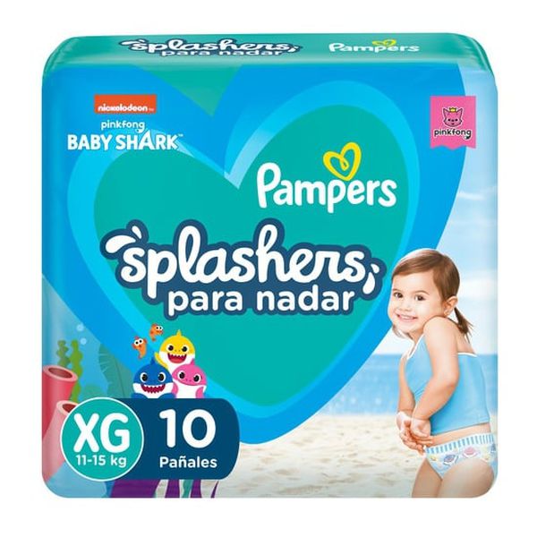 Pañales desechables splashers, talla XG, 10 uds, Pampers Pampers - babytuto.com