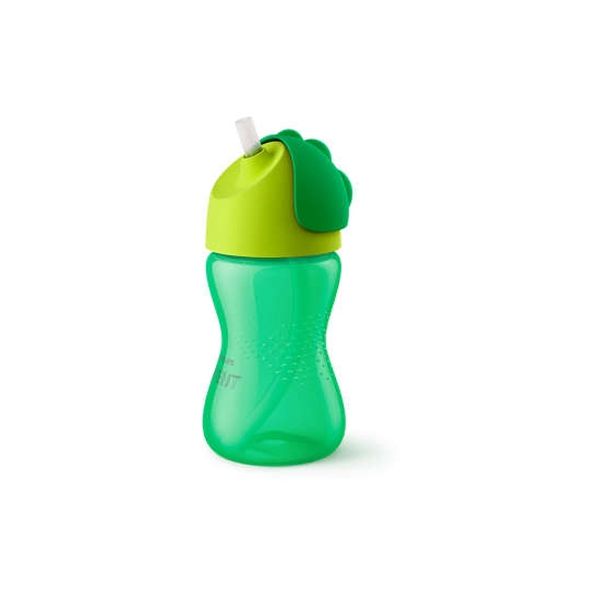 Vaso straw cup 300 ml, + 12 meses, verde, Avent  Philips AVENT - babytuto.com