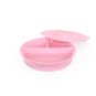 Plato Dividido Twistshake 6+m rosado pastel Twistshake - babytuto.com