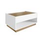 Mesa de centro bari con cajón, color blanco y miel, Bedesign Bedesign  - babytuto.com