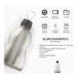 Botella de silicona reutilizable color blanca, Spazio Bambini Spazio Bambini - babytuto.com