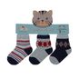 Set de 3 pares de calcetines para bebe, color gris claro, Pumucki Pumucki - babytuto.com