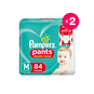 Pack 2 pañales desechables tipo pants, talla M, 84 un c/u, Pampers  Pampers - babytuto.com