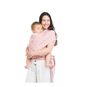 Fular portabebés de algodón semielasticado, color palo rosa, Amamantas AmaMantas - babytuto.com