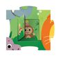 Puzzle de ventanas de animales de la jungla, Galt  Galt - babytuto.com