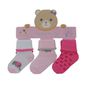 Set de 3 pares de calcetines de bebé elefante color rosado, Pumucki Pumucki - babytuto.com