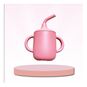 Vaso de silicona con tapa y bombilla 150 ml, color rosado, Kokoa World  Kokoa World - babytuto.com