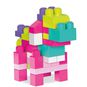 Bloques de construcción, tonos rosa, 80 piezas,  Mega Bloks Mega Bloks - babytuto.com