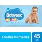 Toallitas Húmedas Ultra Aloe Vera 45 uds, Babysec BabySec - babytuto.com