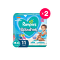Pack 2 pañales desechables splashers, talla M-G, 11 uds c/u,  Pampers Pampers - babytuto.com